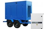 ТСС ЭД-64-Т400-2РПМ15 в погодозащитном кожухе на прицепе с АВР